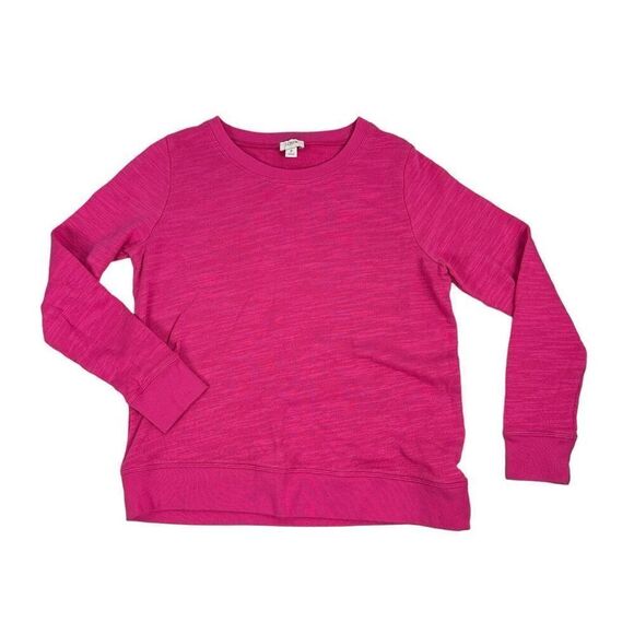J. Crew Womens Cotton Terry Pink Crewneck Sweatshirt size Small - Picture 2 of 6